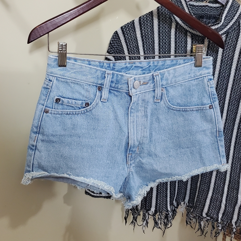 BDG Medium Blue Cheeky Super High Rise Shorts Sz. 26